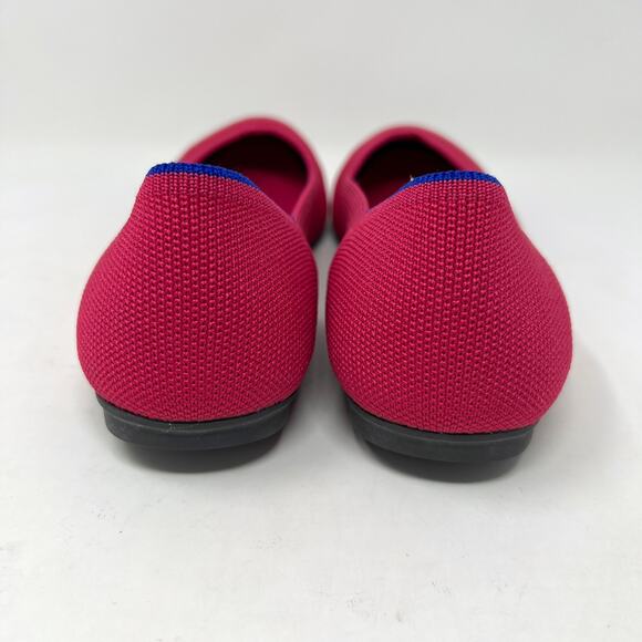 RARE RETIRED Rothy's The Flat Hot Pink Round Toe Magenta Ballet Flats Size 7.5 - Picture 8 of 11